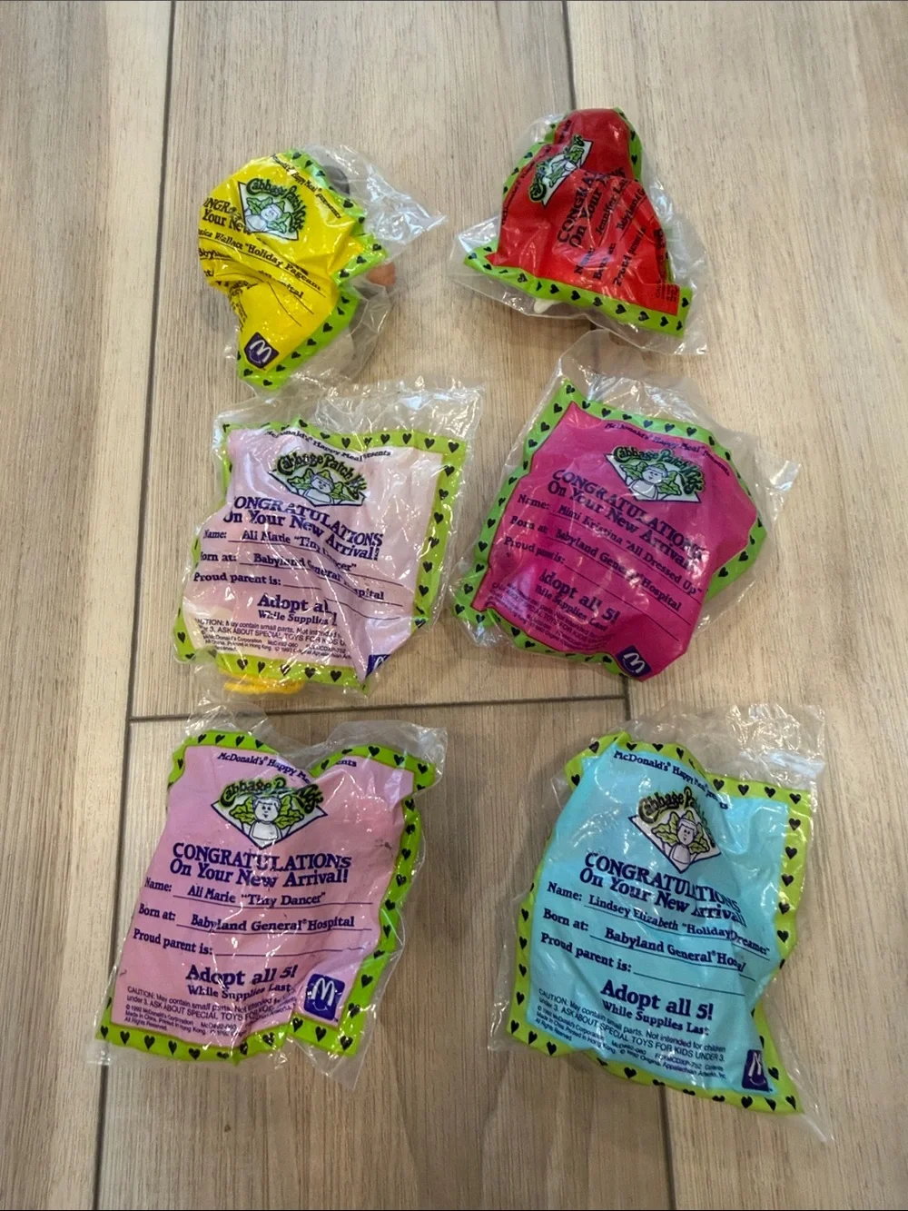 Vintage Cabbage Patch McDonalds Assorted Kids Collectors items